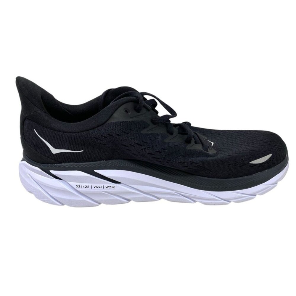 Hoka One One Clifton 8 Men's Size 11D Running Black Lace Up Sneakers Trainers - Picture 6 of 12